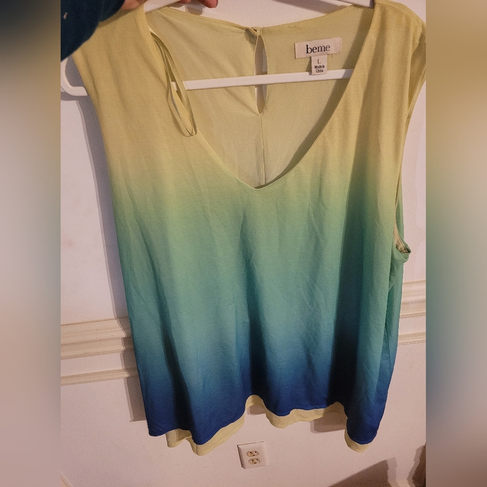 Gradient Green and Blue Tank Top